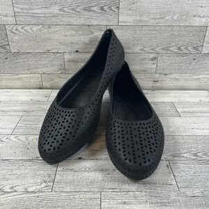 Okabashi Women's Samantha Slip On Ballet Flats Size 9 Black‎ Slip Resistant